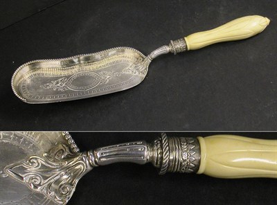Lot 2820 - Victorian Silver Plated Crumber with Carved...