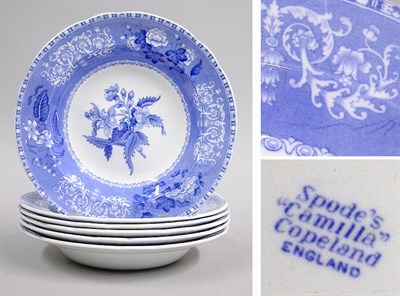 Lot 2824 - Set of Six Copeland Spode Blue and White...