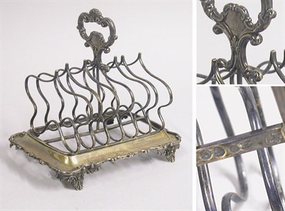 Lot 2831 - Victorian Silver Toast Rack Samuel Hayne and...