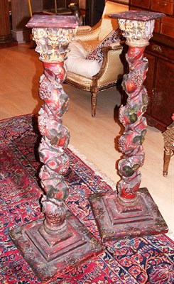 Lot 2661 - Pair of Renaissance Revival Red and Gold...