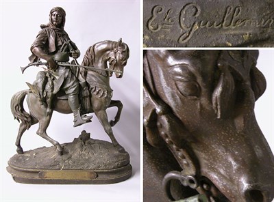 Lot 2403 - French Painted Spelter Cavalier Arabe...