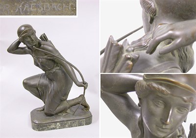 Lot 2356 - German Art Deco Bronze Figure of Diana the...
