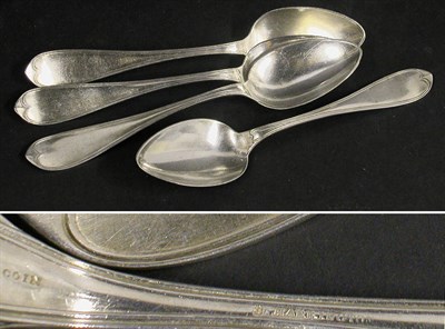 Lot 2839 - Set of Four Coin Silver Tablespoons S....