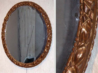 Lot 225 - Neoclassical Style Gilt-Wood Oval Mirror