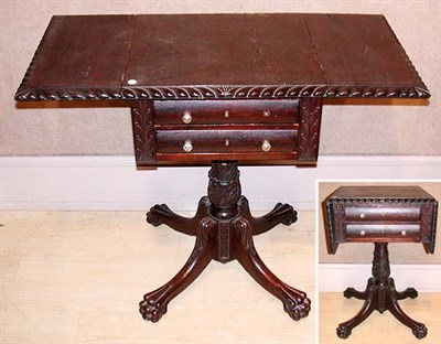 Lot 2628 - Victorian Mahogany Drop-Leaf Side Table The...