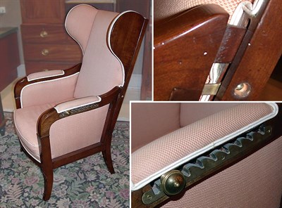 Lot 2574 - Victorian Walnut Wing Chair with Reclining...