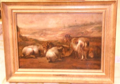 Lot 2021 - Manner of Aelbert Cuyp GOATS AND SHEEP AT REST...