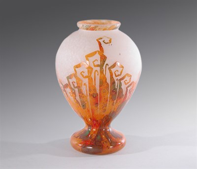 Lot 2472 - Le Verre Francais Acid Etched Cameo Glass Vase...