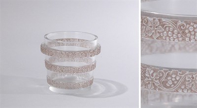 Lot 2505 - Lalique Mold Blown Glass Vase Of beaker form,...