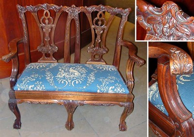 Lot 339 - George III Style Mahogany Child's Settee