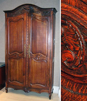Lot 579 - Louis XV Style Carved Walnut Armoire