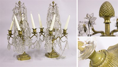 Lot 2372 - Pair of Louis XV Style Gilt-Metal and Glass...