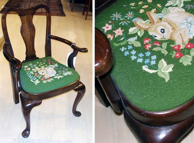 Lot 373 - Georgian Style Mahogany Child's Armchair