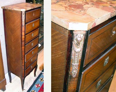 Lot 348 - Transitional Louis XV/XVI Style Mahogany and...