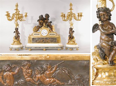 Lot 2298 - Louis XV Style Gilt and Patinated-Bronze and...