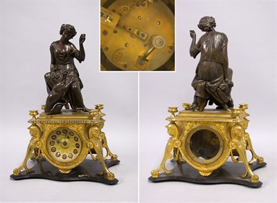Lot 2426 - Egyptian Revival Gilt and Patinated-Bronze...