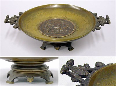 Lot 2590 - French Patinated-Bronze Footed Tazza After a...