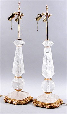 Lot 2271 - Pair of Art Deco Style Gilt-Metal Mounted Rock...