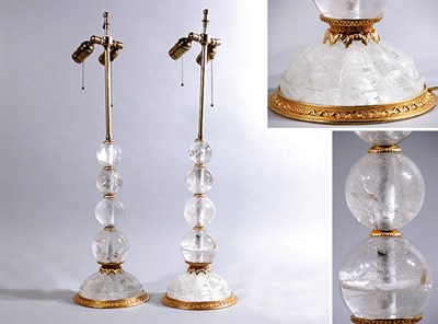 Lot 2272 - Pair of Art Deco Style Gilt-Metal Mounted Rock...