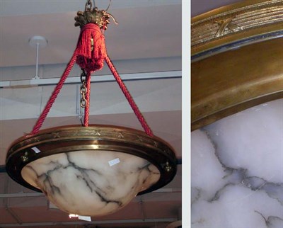 Lot 468 - Louis XVI Style Bronze and Alabaster Hanging...