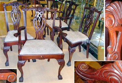 Lot 208 - Set of Ten George III Style Mahogany Dining...