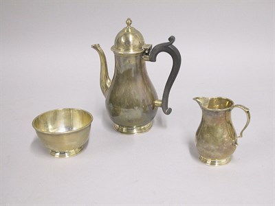 Lot 2840 - Modern English Silver Three-Piece Coffee...