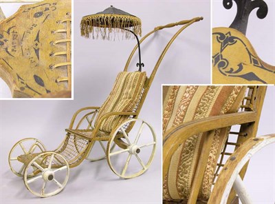 Lot 2845 - Victorian Wicker Doll Carriage