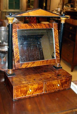 Lot 542 - Biedermeier Part-Ebonized Dressing Mirror
