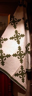 Lot 3176 - American Pieced and Appliqued Cotton Quilt...