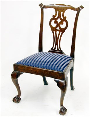 Lot 2161 - Chippendale Mahogany Side Chair The serpentine...