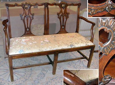Lot 449 - George III Mahogany Double Chair Back Settee