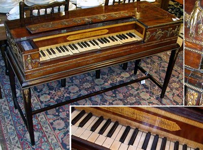 Lot 588 - George III Mahogany and Parcel Gilt Pianoforte...