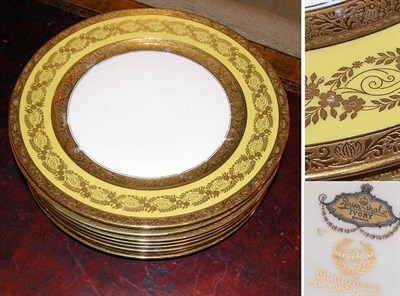 Lot 2544 - Eight Rosenthal Porcelain Dinner Plates Lemon...