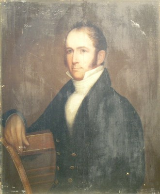 Lot 2003 - American School 19th Century PORTRAIT OF A MAN...