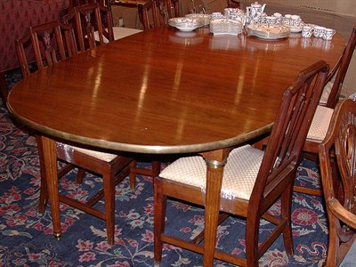 Lot 488 - Louis XVI Style Brass Bound Mahogany Dining...
