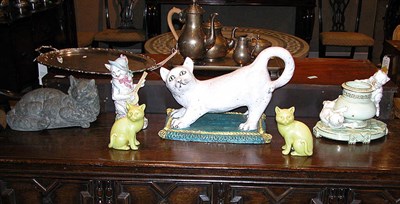 Lot 2226 - Group of Five Ceramic Cat Figures