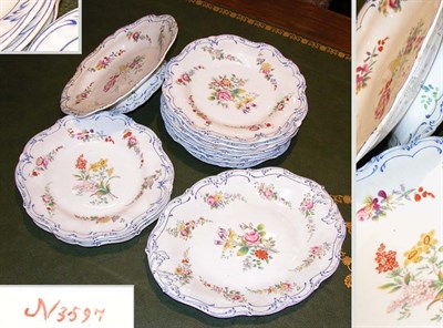 Lot 295 - English Porcelain Partial Dessert Service...