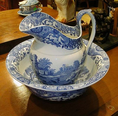Lot 495 - Copeland Spode Blue Transfer Decorated...