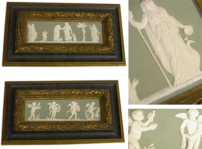 Lot 2305 - Two Framed Wedgwood Jasperware Cameo Plaques...