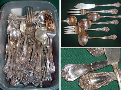 Lot 2451 - Alvin Sterling Silver Flatware Service In the...
