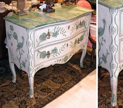 Lot 2338 - Louis XV Style Painted Wood Commode