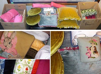 Lot 2348 - Two Boxes of Miscellaneous Throw Pillows