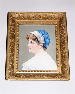 Lot 2647 - Framed Limoges Porcelain Plaque Of rectangular...