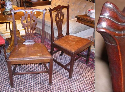 Lot 2548 - Pair of Georgian Style Mahogany Side Chairs