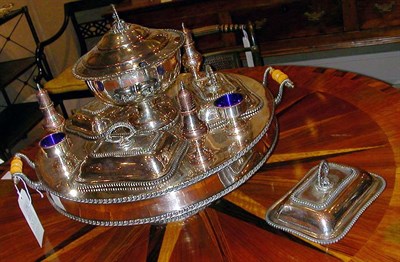 Lot 416 - Silver Plated Supper Set
