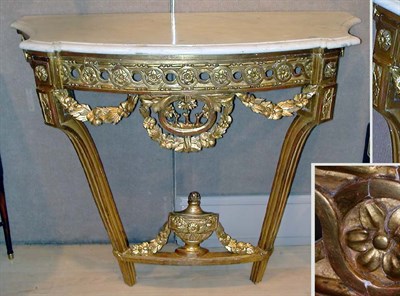 Lot 605 - Louis XVI Style Gilt-Wood Console