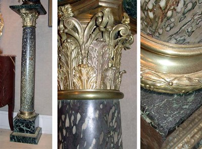 Lot 2594 - Empire Style Gilt-Metal Mounted Leopard Jasper...