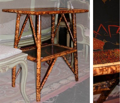 Lot 2150 - Victorian Bamboo and Lacquered Side Table
