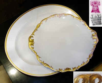 Lot 241 - Royal Worcester Gilt Decorated Porcelain Oval...