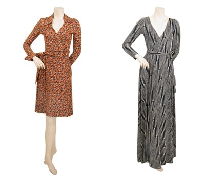 Lot 132 - Two Diane von Furstenberg Wrap Dresses Italian,...